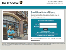 Tablet Screenshot of franchise.theupsstore.com